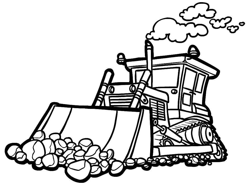 Раскраски на тему транспорт и трактор для детей (трактор)