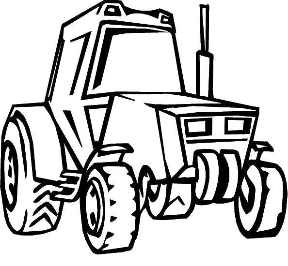 Раскраска трактор для детей (трактор)