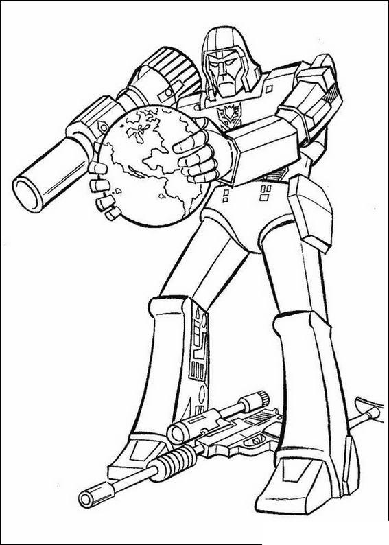 Раскраски для мальчиков - Трансформеры: Земля в руках Десиптикона (десиптикон, земля, оружие)