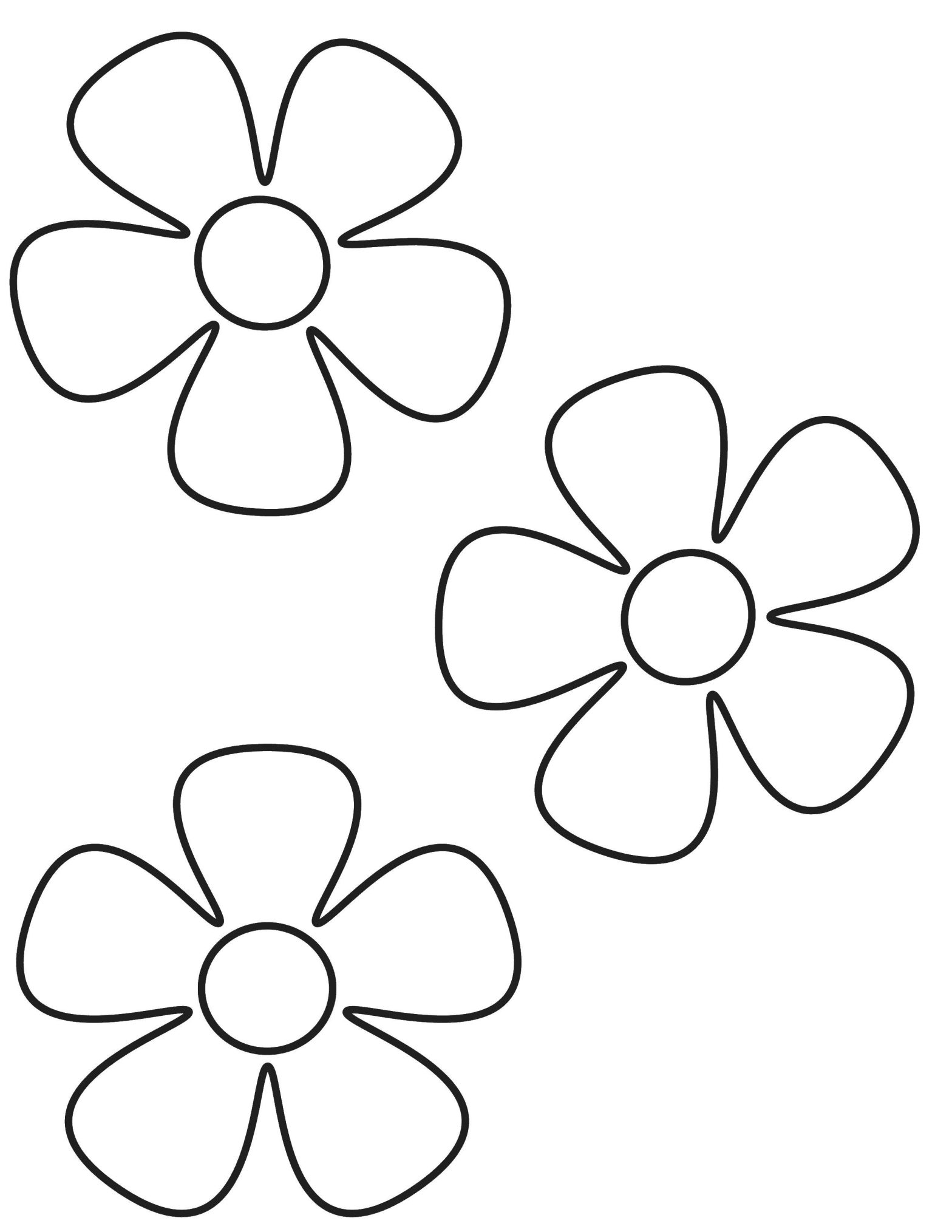 Раскраска с цветочками для малышей (цветочки)