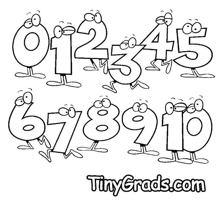 Раскраска цифры и номера для детей (номера)