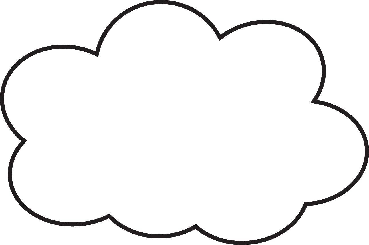 Раскраска контур облака облако и тучка для детей (облако, тучка)