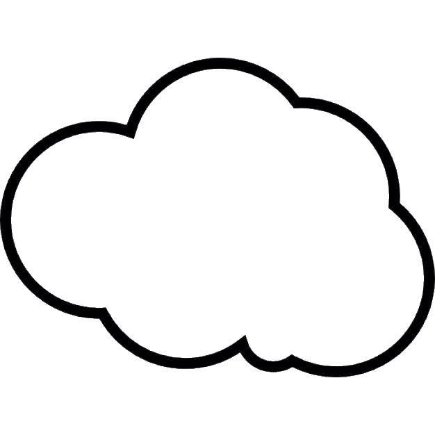 Раскраска Контур облака тучка для детей (тучка)