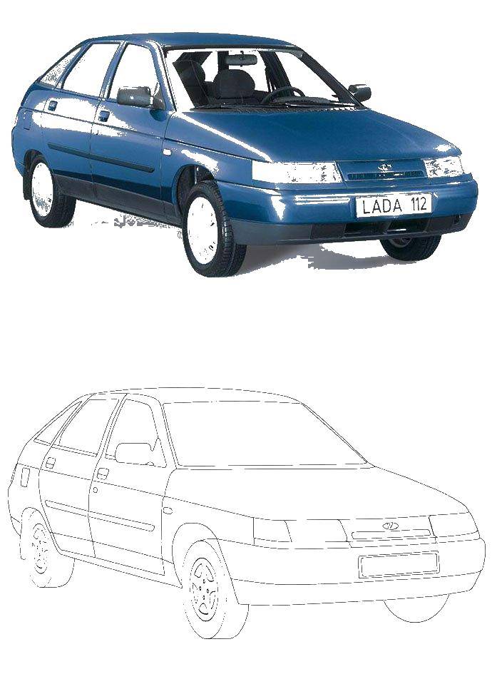 Раскраска автомобиля Лада Ваз