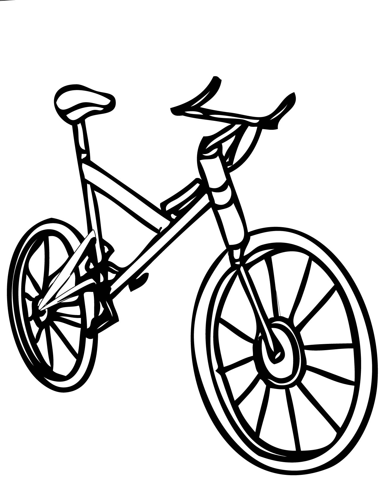 Раскраска велосипеда для детей мальчиков