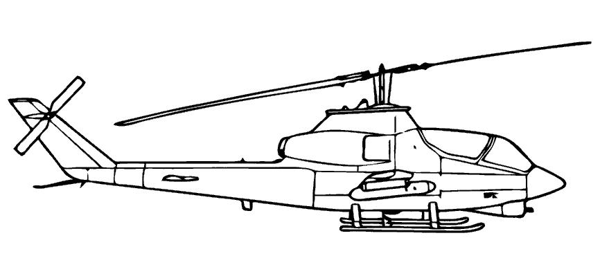 Раскраска вертолета-хищника для мальчиков