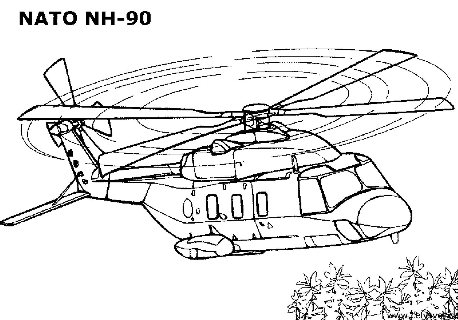 Раскраска вертолета для мальчиков (вертолет)