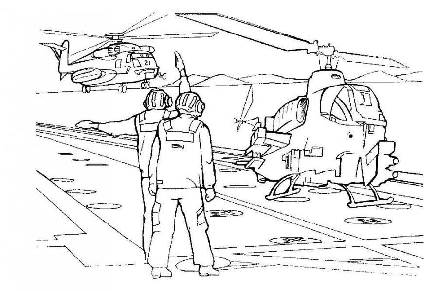 Раскраска вертолета с пилотом для мальчиков (пилоты)