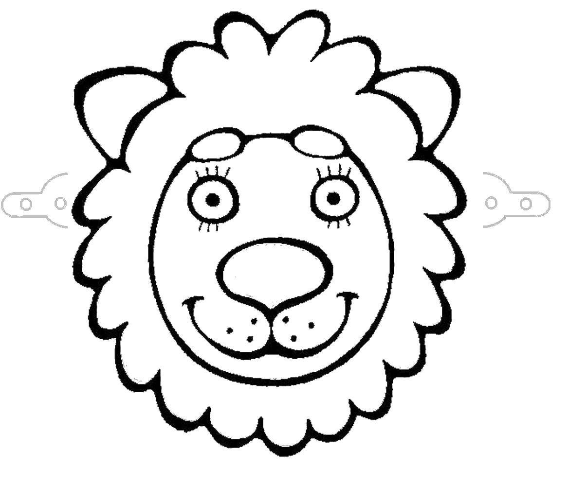 Раскраски для малышей Животные, лев (лев)