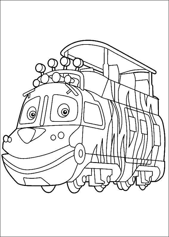 Раскраска поезд Паровозик для девочек (поезд, Паровозик)