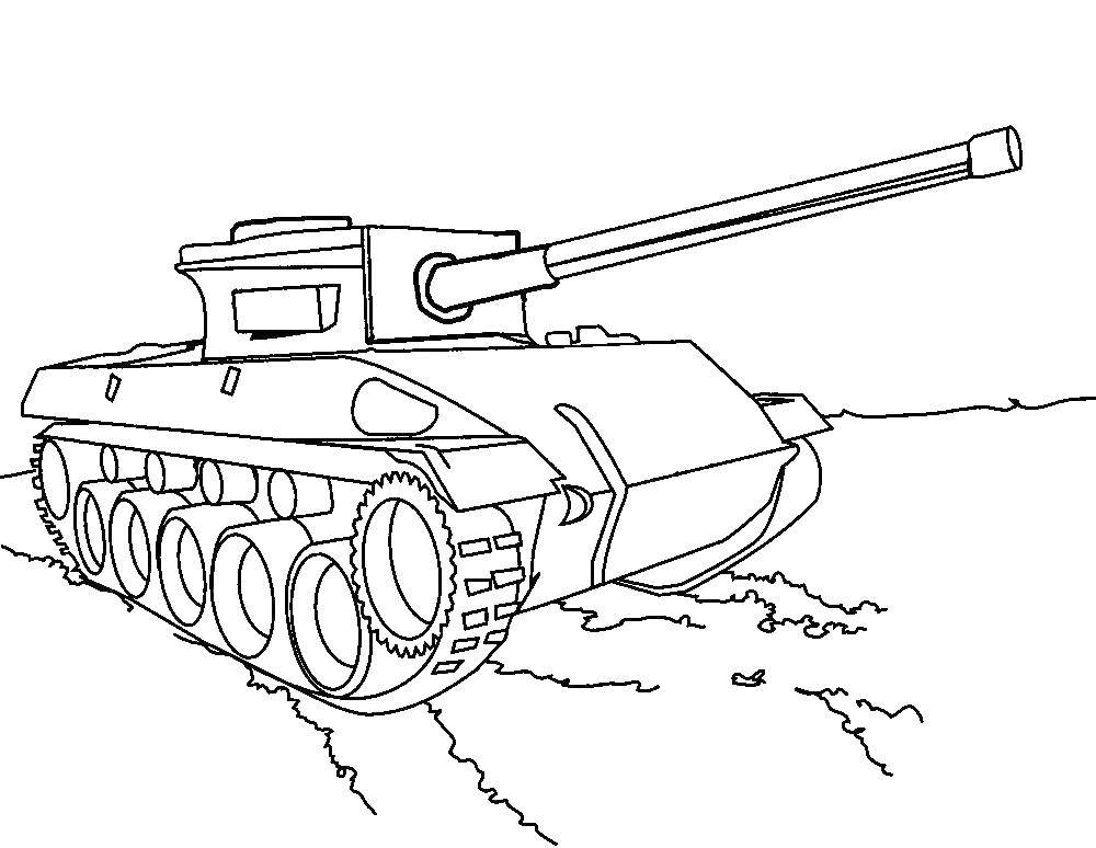 Раскраска танка