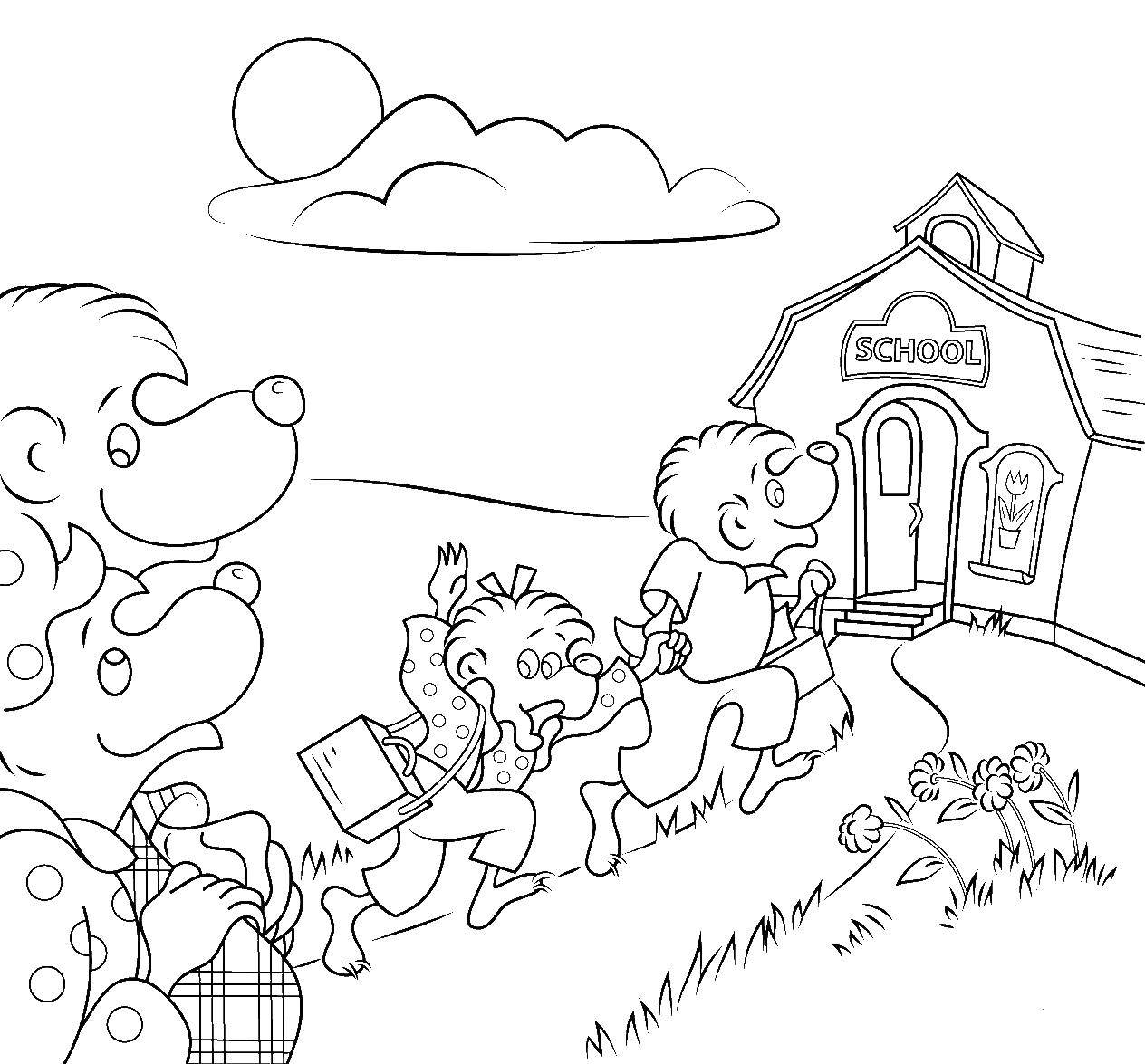 Раскраска из мультфильма для мальчиков на урок (школа, дети)
