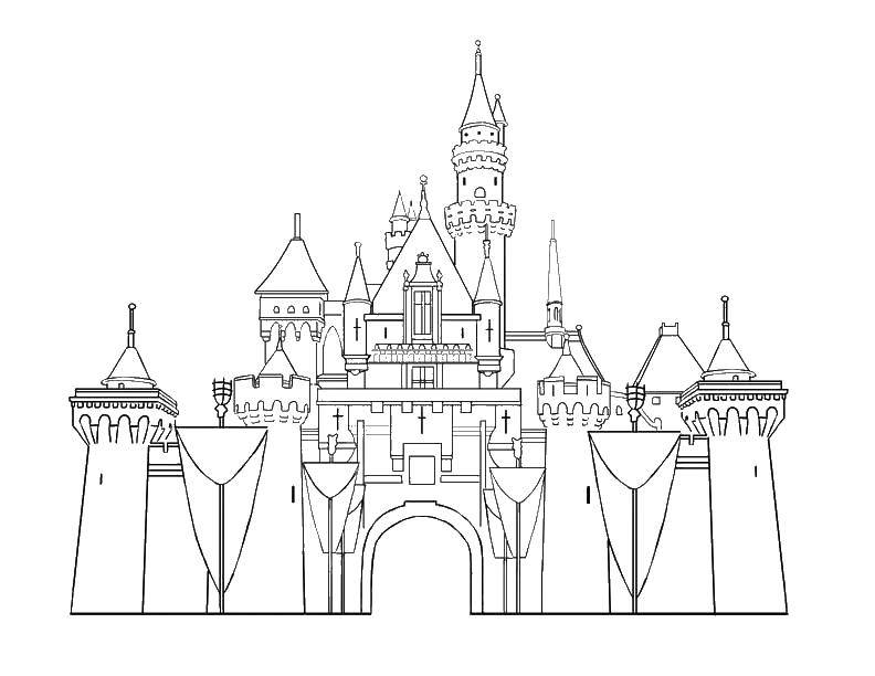 Раскраска замка (замки, башни, лестницы)