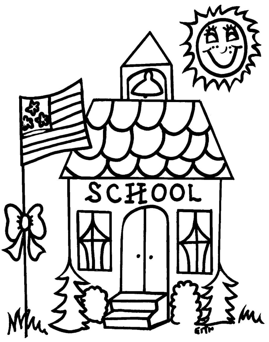 Раскраска школьных принадлежностей для детей (дети, тетради)