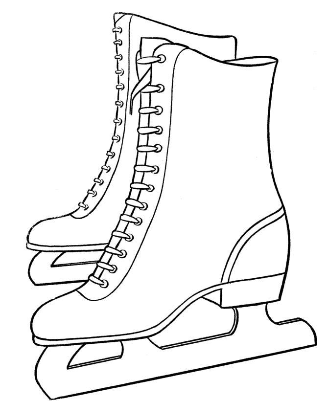 Раскраска зима - коньки (коньки)