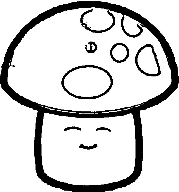 Раскраска с грибом из игры Зомби против растений для мальчиков (гриб)