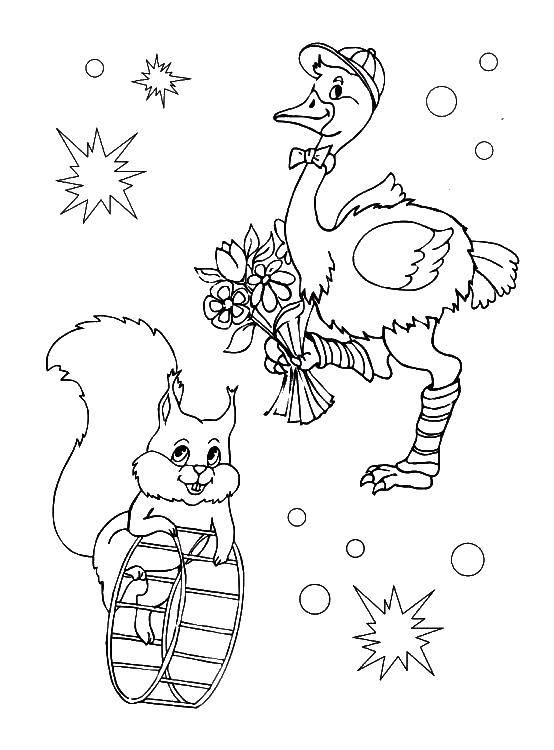Раскраска цирка для детей (звери, акробаты, развивающие)