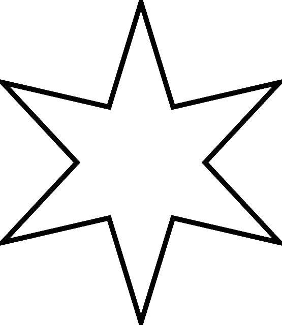 Раскраска фигур звезда для детей (фигуры, звезда)