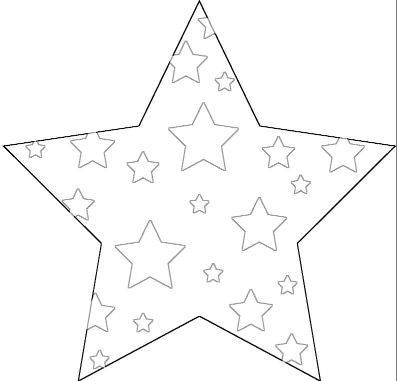 Раскраска звезда зимой для детей (звезда)