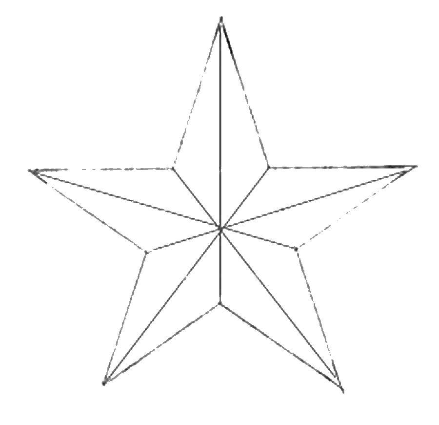 Раскраска с фигурой звезда для детей (фигуры, звезда)