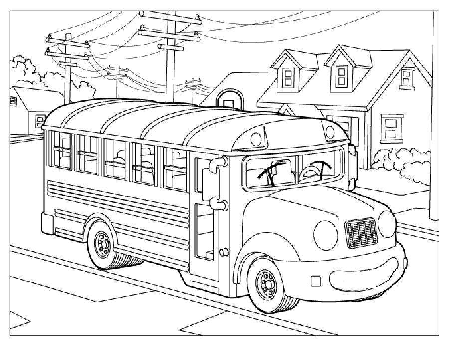 Раскраска автобус для мальчиков (автобус)