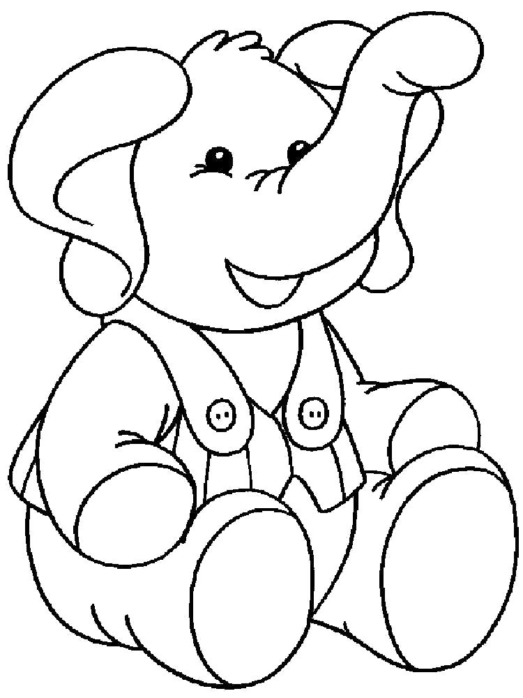 Раскраска слон для детей (слон)