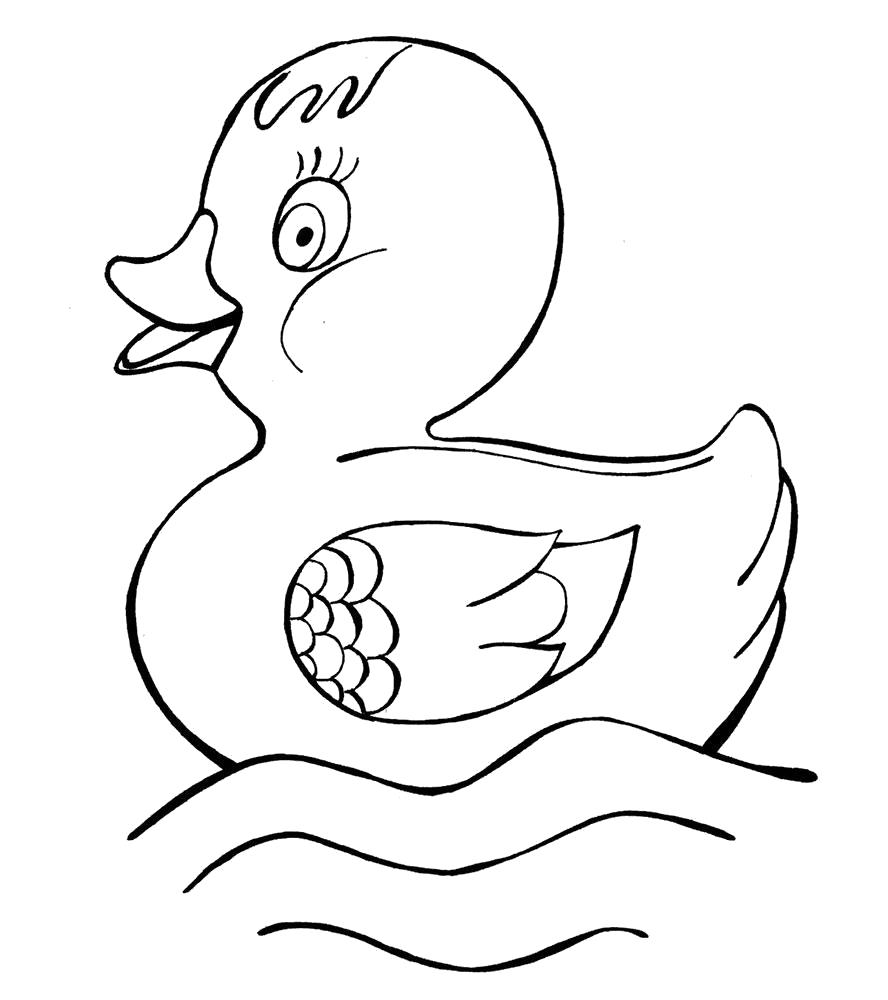 Раскрашенная утка на белом фоне (утка)