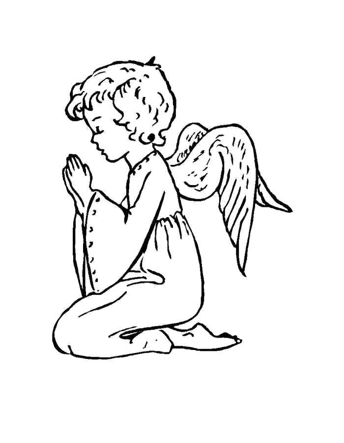 Раскраска с ангелом для мальчиков (ангелы)