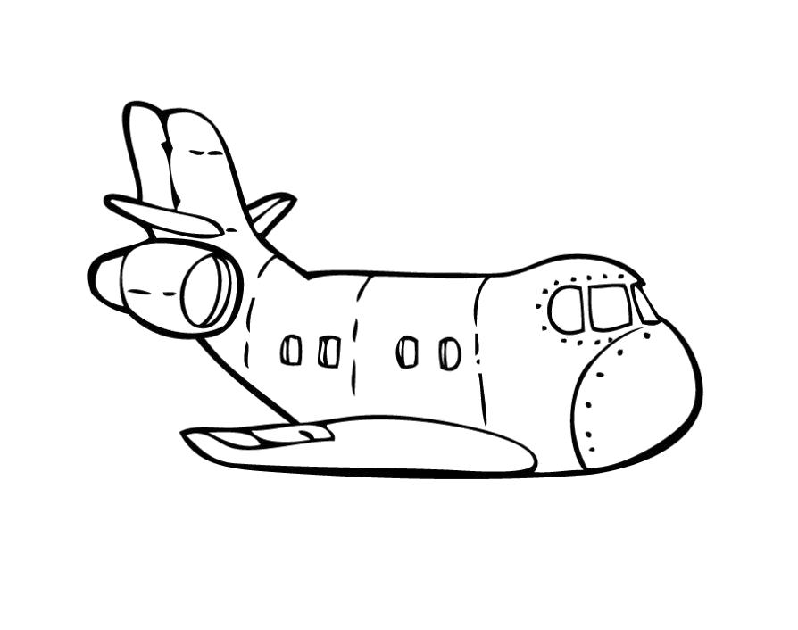 Раскраска для мальчиков: самолет (самолет)