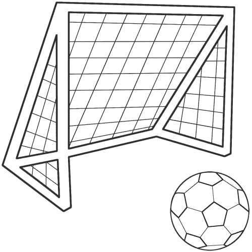 Раскраска Футбольный мяч (мяч)