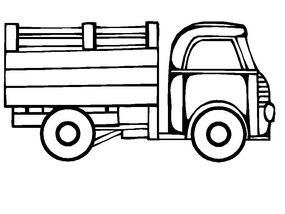 Раскраска грузовика для мальчиков из популярного мультфильма (грузовик)