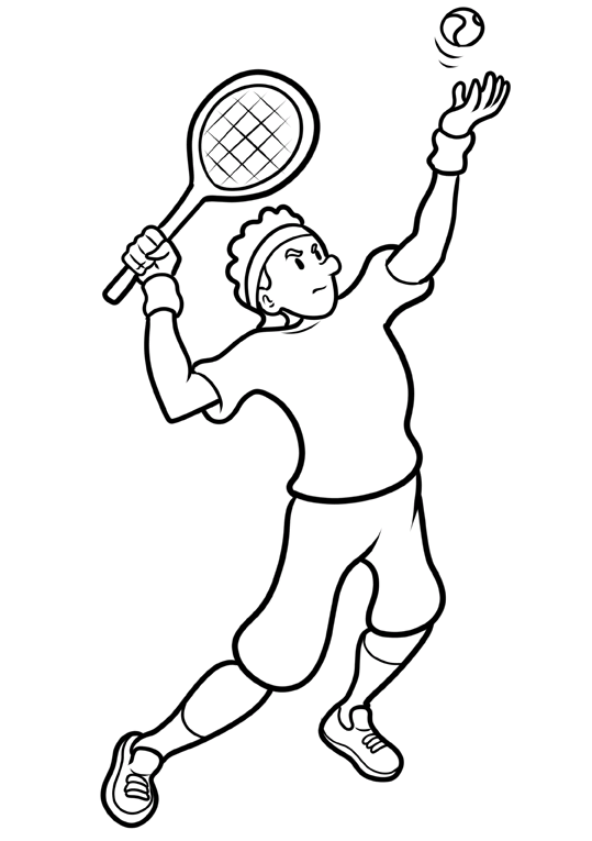 Раскраска ребенка на фоне футбольного поля (теннис)