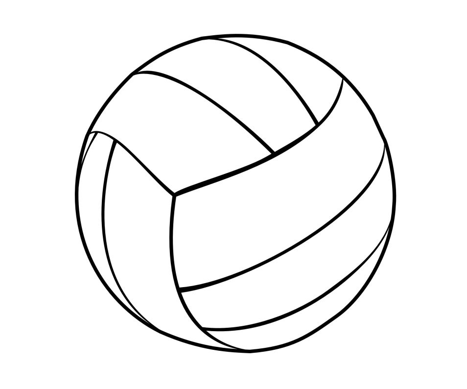Раскраска с пляжным волейболом для детей (пляжный, волейбол, игры)