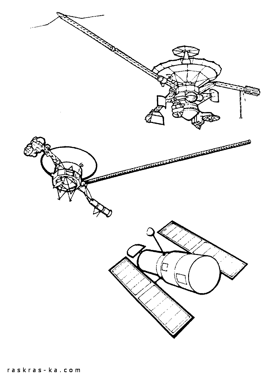 Раскраска орбитального спутника (орбитальные, спутники)