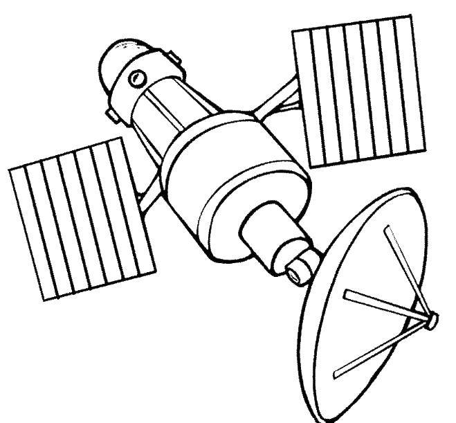 Раскраска орбитальных спутников для детей (орбитальные, спутники)