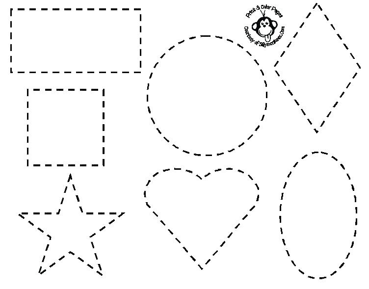 Раскраски из геометрических фигур для детей (формы)