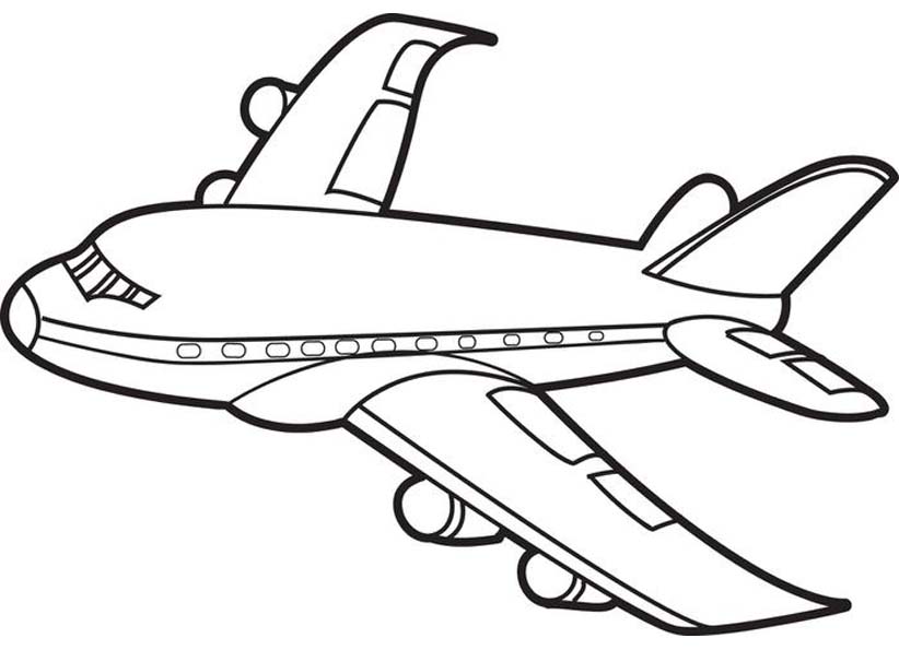 Раскраска с летающими транспортными средствами (вертолеты, самолеты)