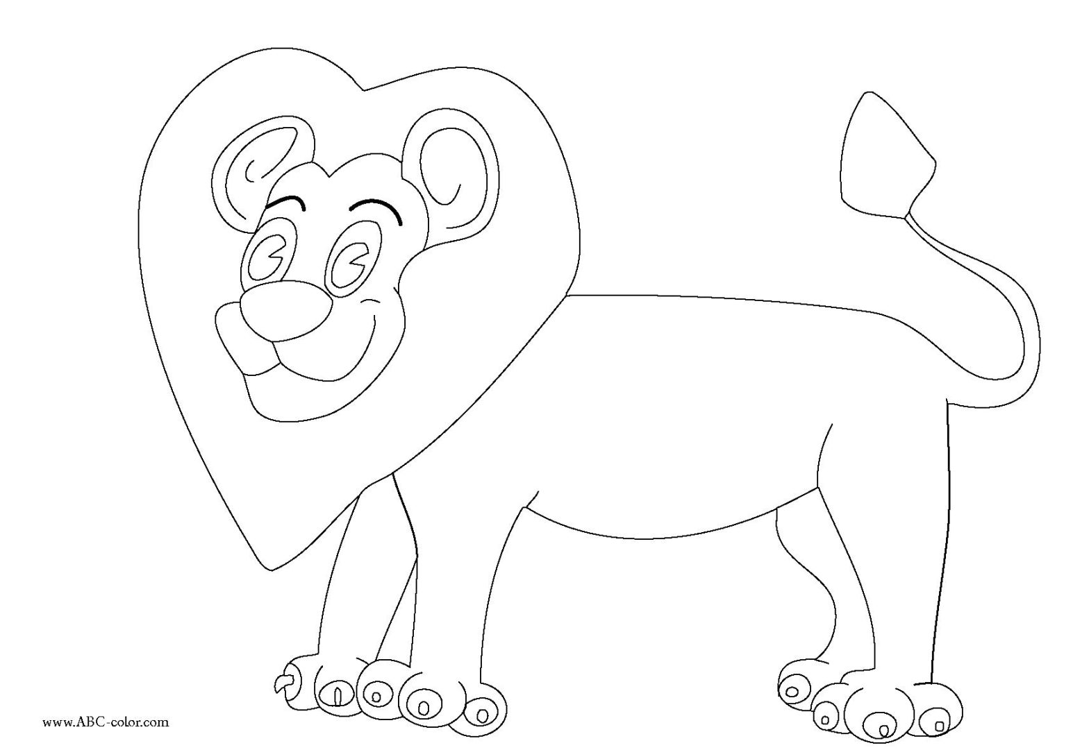 Раскраска льва - бесплатное развлечение для детей (Львы)