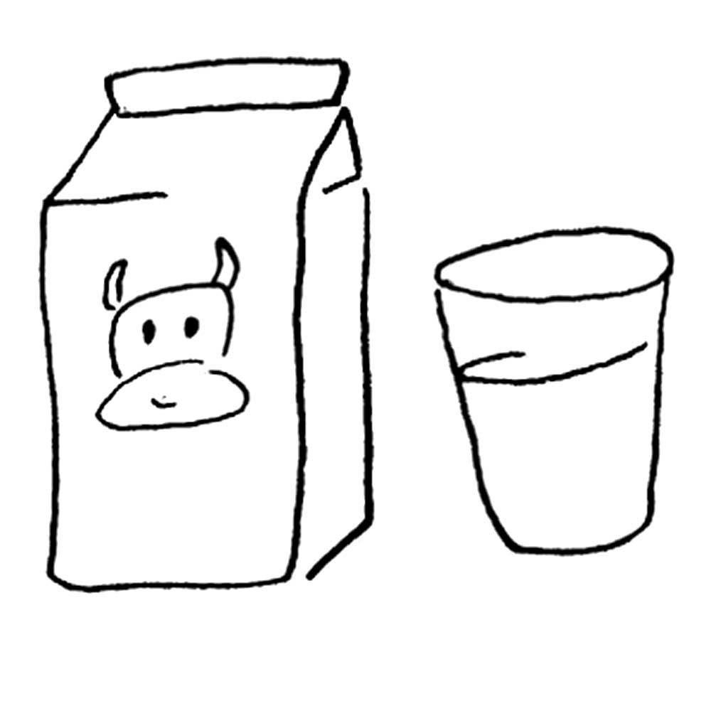 Раскраски молочной продукции для девочек (развивающие, картинки)