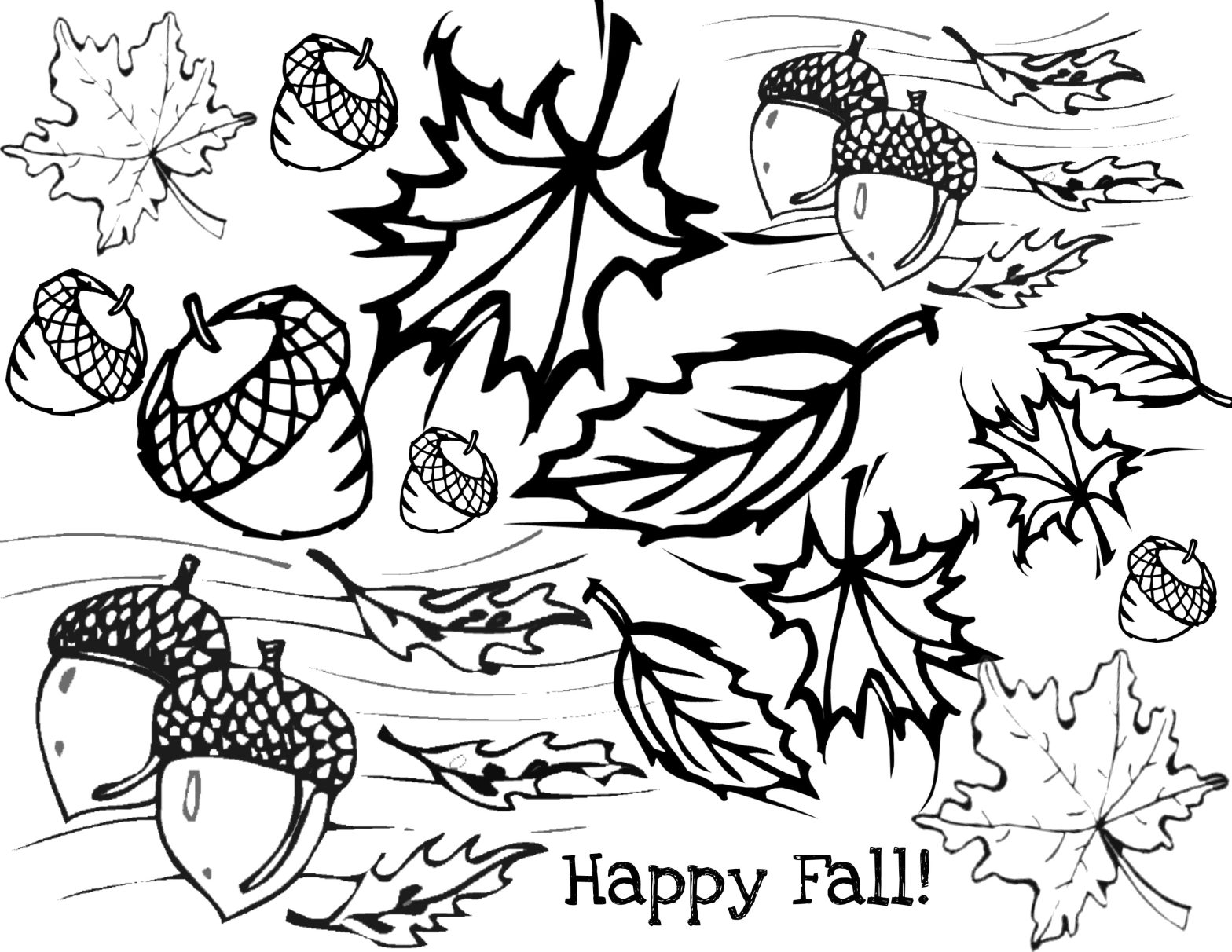 Раскраска на тему Осени с изображением листьев и животных (Осень, креативные, задания)
