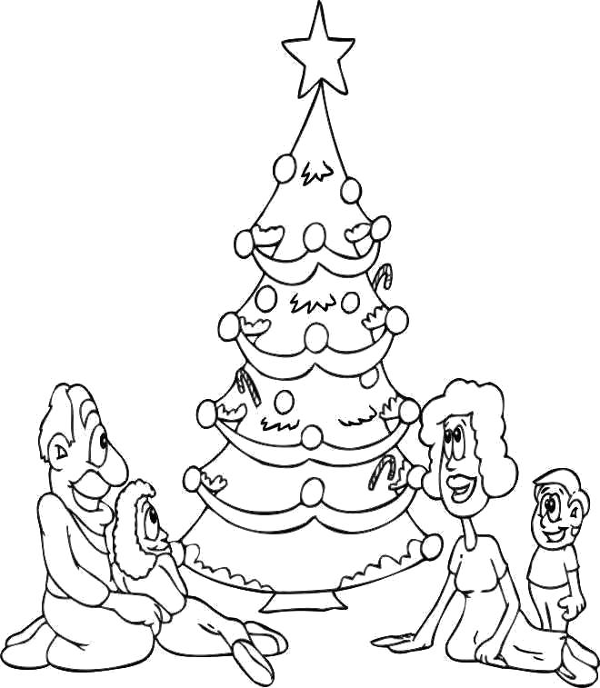 Раскраски Новый год Елка для детей разных возрастов (елка, праздник)