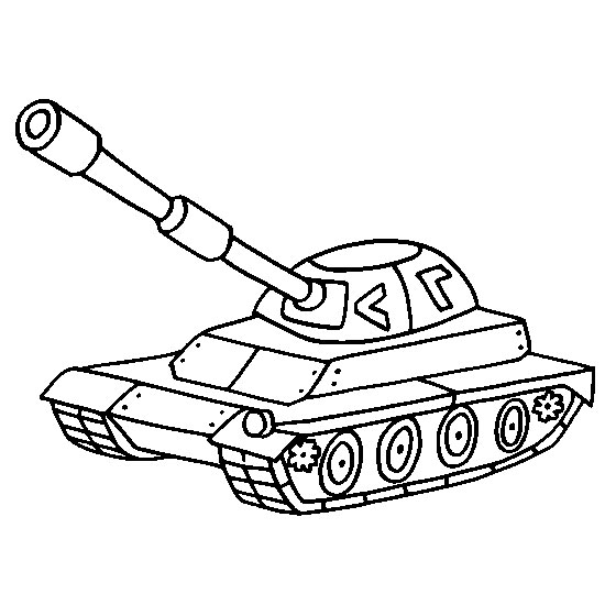 Раскраска с танком для мальчиков
