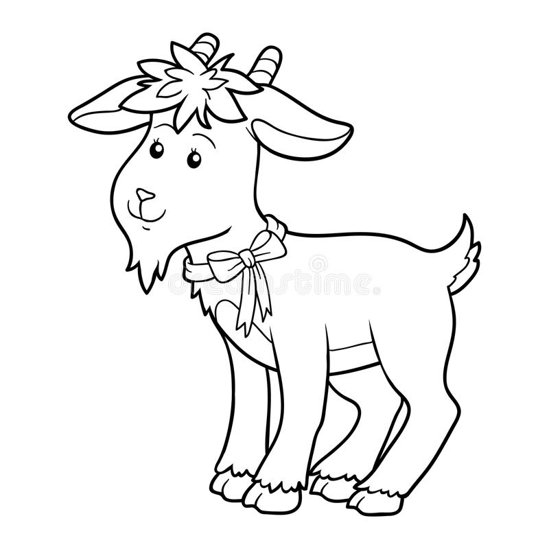 Раскраска с козой - бесплатная для детей (коза)