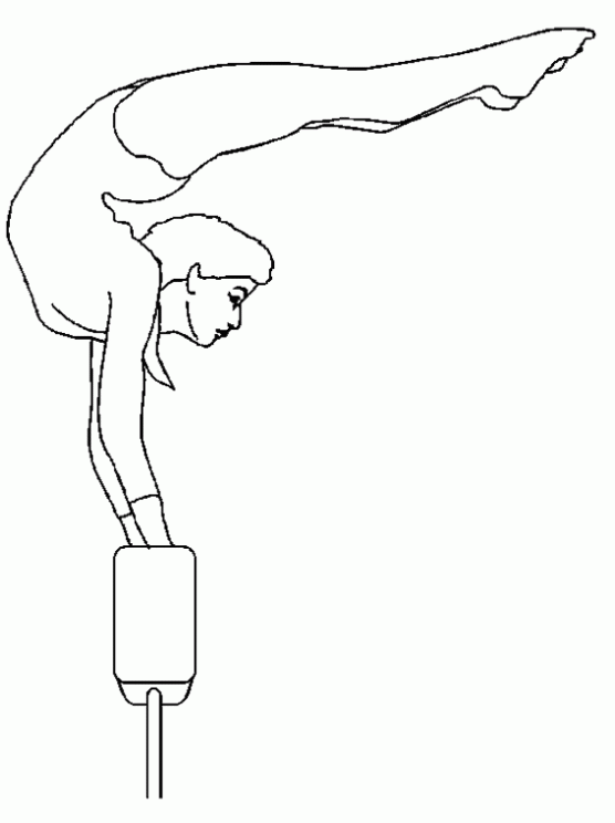 Раскраски Гимнастика - иллюстрация с детьми занимающимися гимнастикой