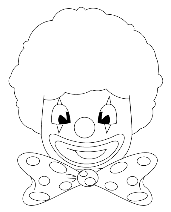 Раскраска цирка и клоуна для детей (клоун, развивающие, восприятие)