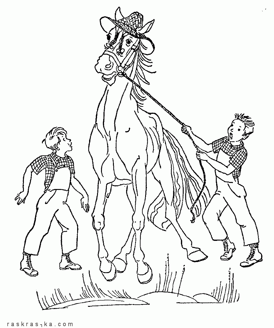 Раскраски для мальчиков и девочек с изображением лошадей (антистресс)