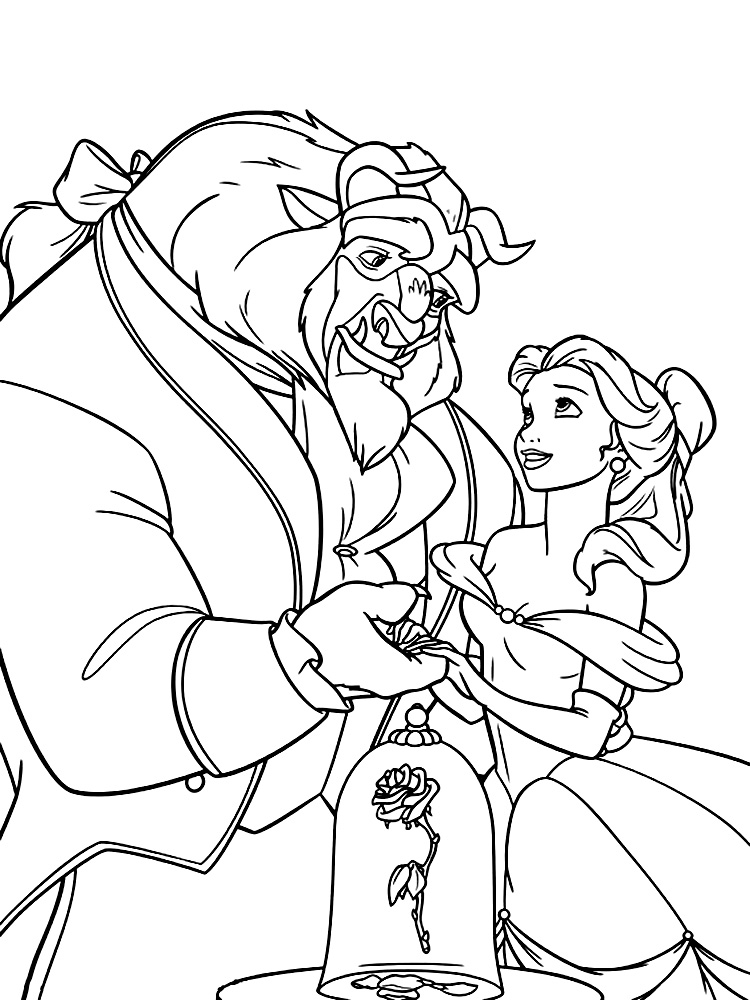 Детская раскраска с принцессой