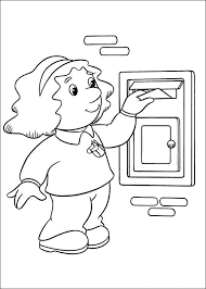 Раскраска для детей с почтальоном