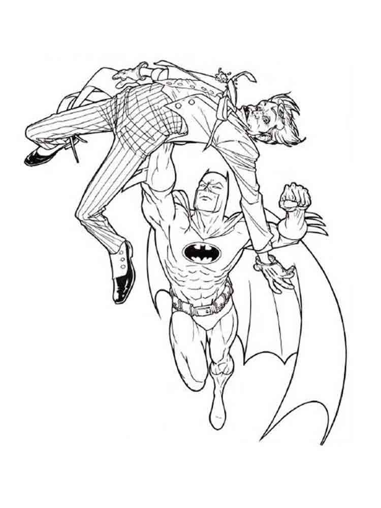 Раскраска с изображением Бетмена - летучей мыши для мальчиков (Бетмен)