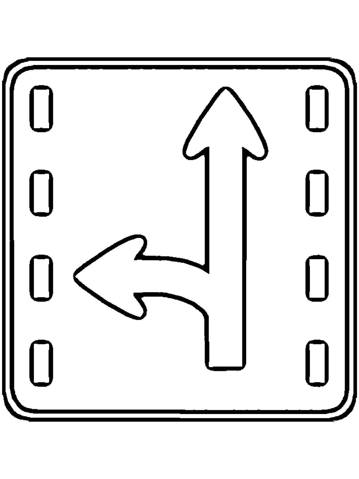Раскрашенный дорожный знак (знак, правила)